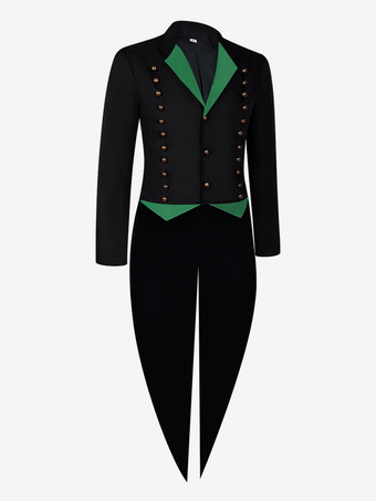 男性用ゴシックビクトリアン燕尾服 中世スチームパンク風フォーマルコート エレガントなタキシードジャケット