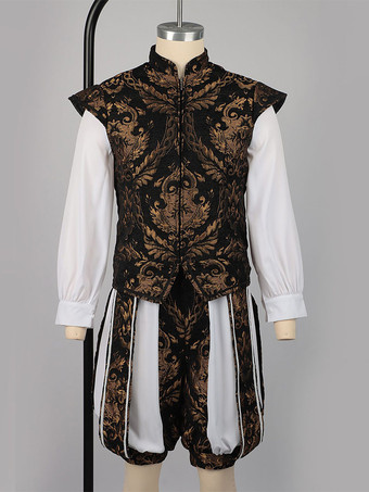 男性用ルネッサンス王子コスチューム ロイヤルダブレットとパンプキンブリーチーズセット 中世貴族の衣装