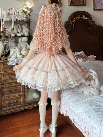 スイートロリータケーキパフドレス、キュートなバレエ風ミニスカート、チュールレイヤード、かわいいプリンセスパーティードレス
