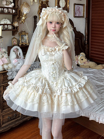 スイートロリータケーキパフドレス、可愛いミニスカート、チュールレイヤード、キュートなプリンセスパーティードレス