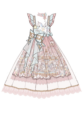 スイートロリータJSKドレス、かわいいプリンセスティアードフリルサンドレス、ピンク、キュートカジュアルロリータ