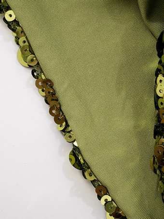 パーティーやカジュアルウェアにぴったりのホルターネックのグリーンスパンコールクロップトップ（2025年）