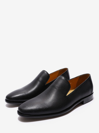 ブラック メンズ スリッポン ローファー 編み込みレザー ビジネスシューズ フォーマル オフィスシューズ 男性用