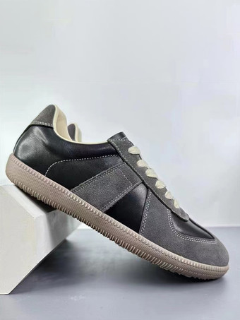 メンズ ドイツ軍 トレーナー カジュアルスニーカー ホワイト レトロ スポーツシューズ