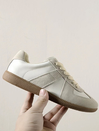 メンズ ドイツ軍 トレーナー カジュアルスニーカー ホワイト レトロ スポーツシューズ