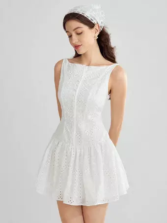 knee length dresses for ladies Next Chapter Boatneck Mini Dress