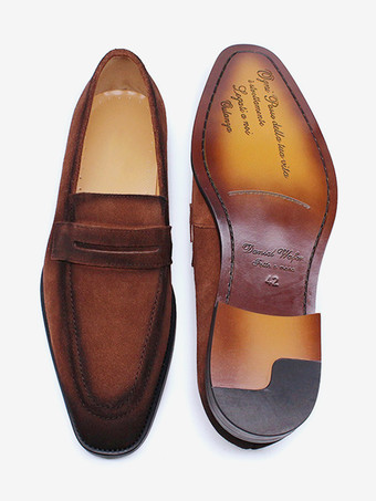 メンズ ペニーローファー スリッポン カジュアル スエードシューズ ソフト 通気性 レザー 快適 レイジーシューズ