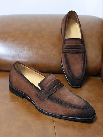 メンズ ペニーローファー スリッポン カジュアル スエードシューズ ソフト 通気性 レザー 快適 レイジーシューズ