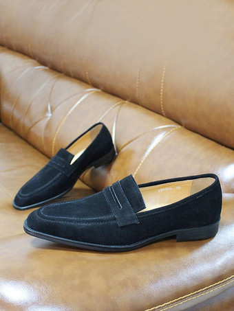 メンズ ペニーローファー スリッポン カジュアル スエードシューズ ソフト 通気性 レザー 快適 レイジーシューズ