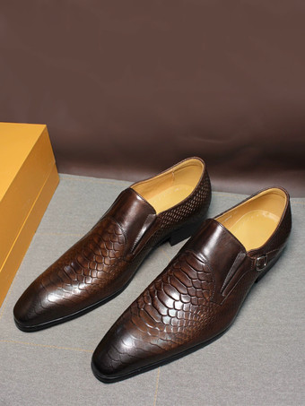 メンズ スリッポン ローファー ヴィンテージ風 本革 ビジネスフォーマルシューズ キャップトゥ ドレスシューズ