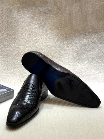 メンズ スリッポン ローファー ヴィンテージ風 本革 ビジネスフォーマルシューズ キャップトゥ ドレスシューズ