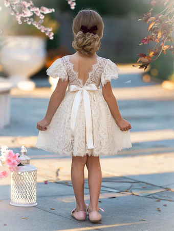 ウェディングフラワーガールドレス 特別な日のドレス ホワイト 長袖 リボン