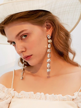 ブライダルイヤリング レディース メタルピアス ウェディングジュエリー