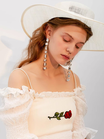 ブライダルイヤリング レディース メタルピアス ウェディングジュエリー