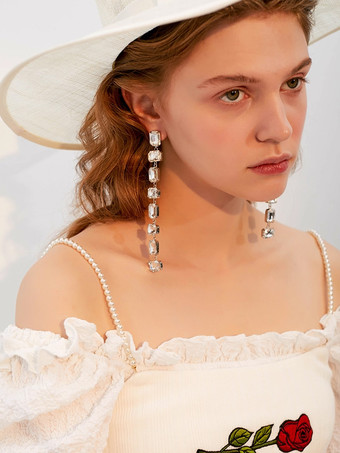 ブライダルイヤリング レディース メタルピアス ウェディングジュエリー