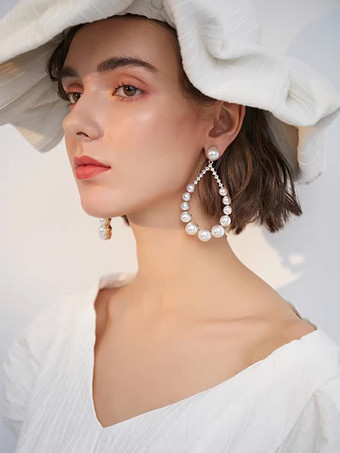 ブライダルイヤリング レディース メタルピアス ブライダルジュエリー