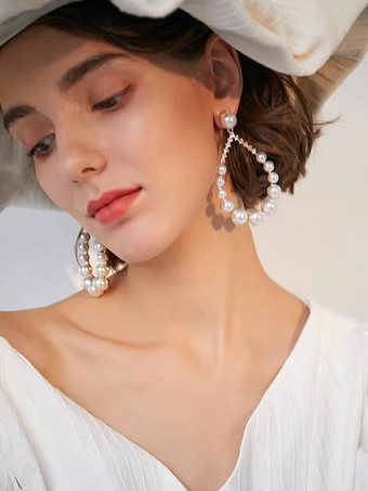 ブライダルイヤリング レディース メタルピアス ブライダルジュエリー