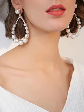 ブライダルイヤリング レディース メタルピアス ブライダルジュエリー