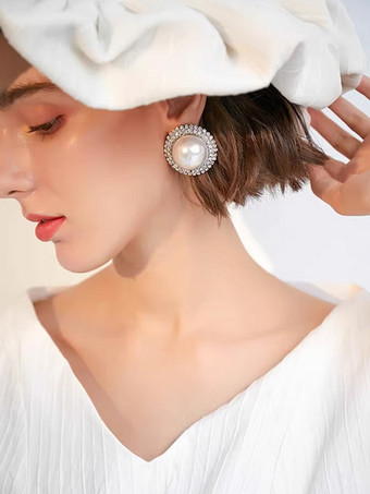 ブライダルイヤリング レディース メタルピアス ウェディングジュエリー