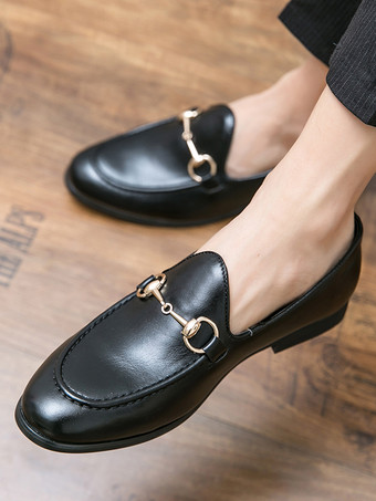 メンズ ビットローファー ビジネスカジュアル スリッポン 通気性 ポインテッドトゥ レザーシューズ