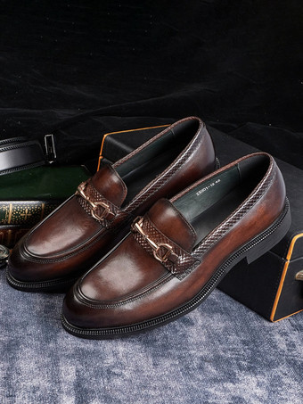 メンズ ホースビットローファー 本革 スリッポン ビジネス ドレスシューズ