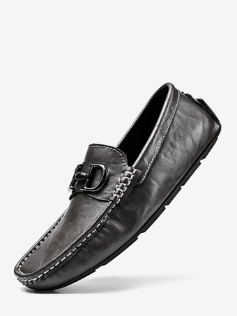 グレイメンズ ホースビットローファー レザー スリッポン デッキシューズ