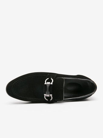 メンズ ホースビット ローファー ローヒール スリッポン スエードレザーシューズ