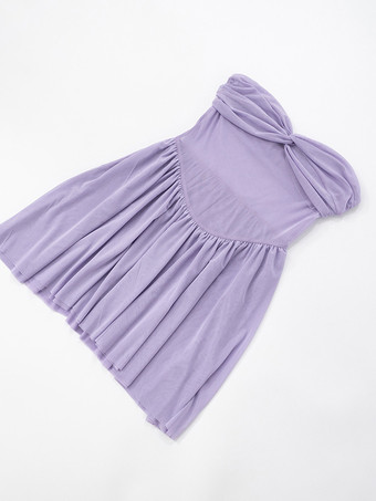 2025年夏にぴったりのスカーフ付きノースリーブプリーツミニドレス