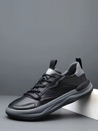 ブラック メンズ スポーツスニーカー チャンキーソール 通気性メッシュ 中空アウト カジュアルシューズ