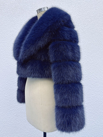 2025年冬向け、レイヤードスリーブとラペルデザインのフェイクファークロップジャケット