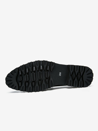 メンズ ホースビットローファー スリッポン パテント 滑り止め チャンキーシューズ