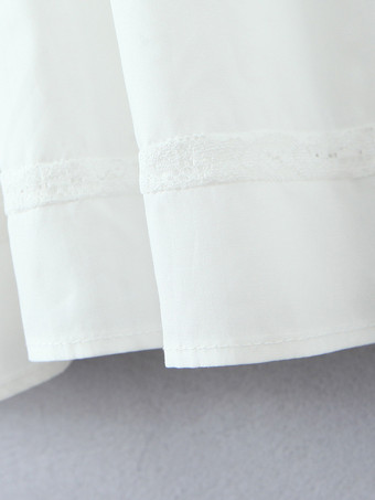 2025年夏にぴったりの、甘めのリボンショルダーとAラインシルエットのホワイトミディドレス