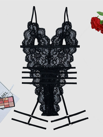 ランジェリー テディ レースアップ バックレス バーガンディ レディース ドローストリング セクシー テディ