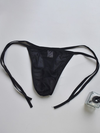 ブラック 下着 メンズランジェリー セクシーパンティー 膨らみポーチ Gストリング Tバック