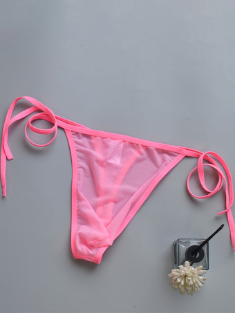 ピンク下着 メンズランジェリー セクシーパンティー 膨らみポーチ Gストリング Tバック