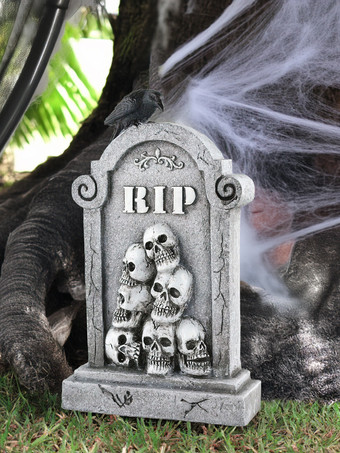 ライトグレー ハロウィン 墓石装飾 ゴシック 墓地 芝生 オーナメント 耐候性樹脂 墓地 小道具