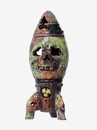 イエローハロウィン スカル 爆弾 小道具 樹脂 スチームパンク 核弾頭