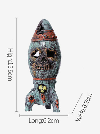 ブルー ハロウィン スカル 爆弾 小道具 樹脂 スチームパンク 核弾頭