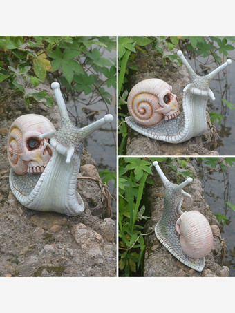 ハロウィンデコレーション ゴシック カタツムリ スカル 彫刻 骨アート 樹脂像