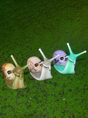 ハロウィンデコレーション ゴシック カタツムリ スカル 彫刻 骨アート 樹脂像