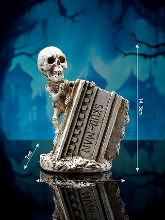 ハロウィン スカル ペンホルダー 樹脂製 デスクトップデコレーション