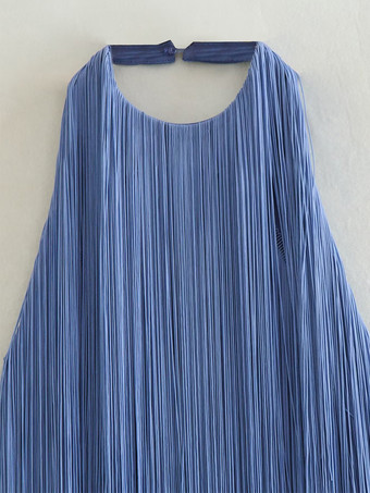 タッセルフリンジミニドレス（オープンバック、ホルターネック）2025年パーティー向け