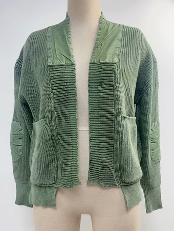 ボヘミアン パッチワーク カーディガン ルーズフィット ショートジャケット 2025年秋