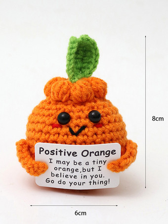 オレンジハロウィンの手編みカボチャと野菜のデコレーションぬいぐるみ