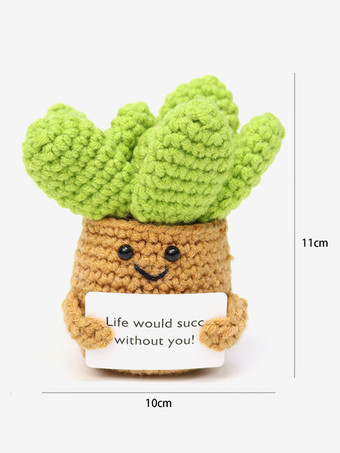 アプリコットハロウィンの手編みカボチャと野菜のデコレーションぬいぐるみ