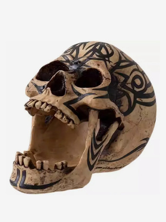 ハロウィーンの頭蓋骨の彫刻 中世の暗い頭蓋骨の装飾