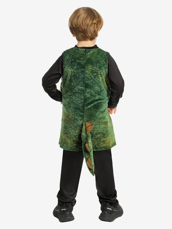 ハロウィン 子供用 恐竜コスチューム 全身恐竜ジャンプスーツ 3D 背骨と尻尾付き