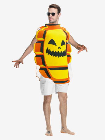 オレンジハロウィン特集コスチューム グレネードデーモンプリントジャンプスーツ