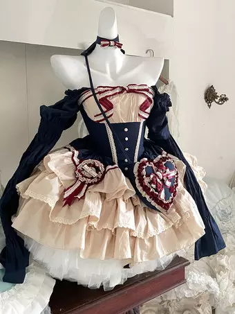 ゴスロリ王子ファッション リボン 長袖 ブラウス シャツ 前売り