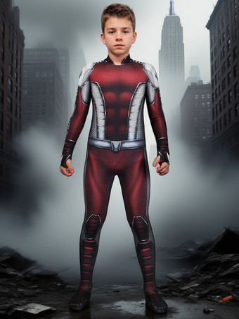 rouge Costume de Cosplay pour enfant les Titans Beast Boy